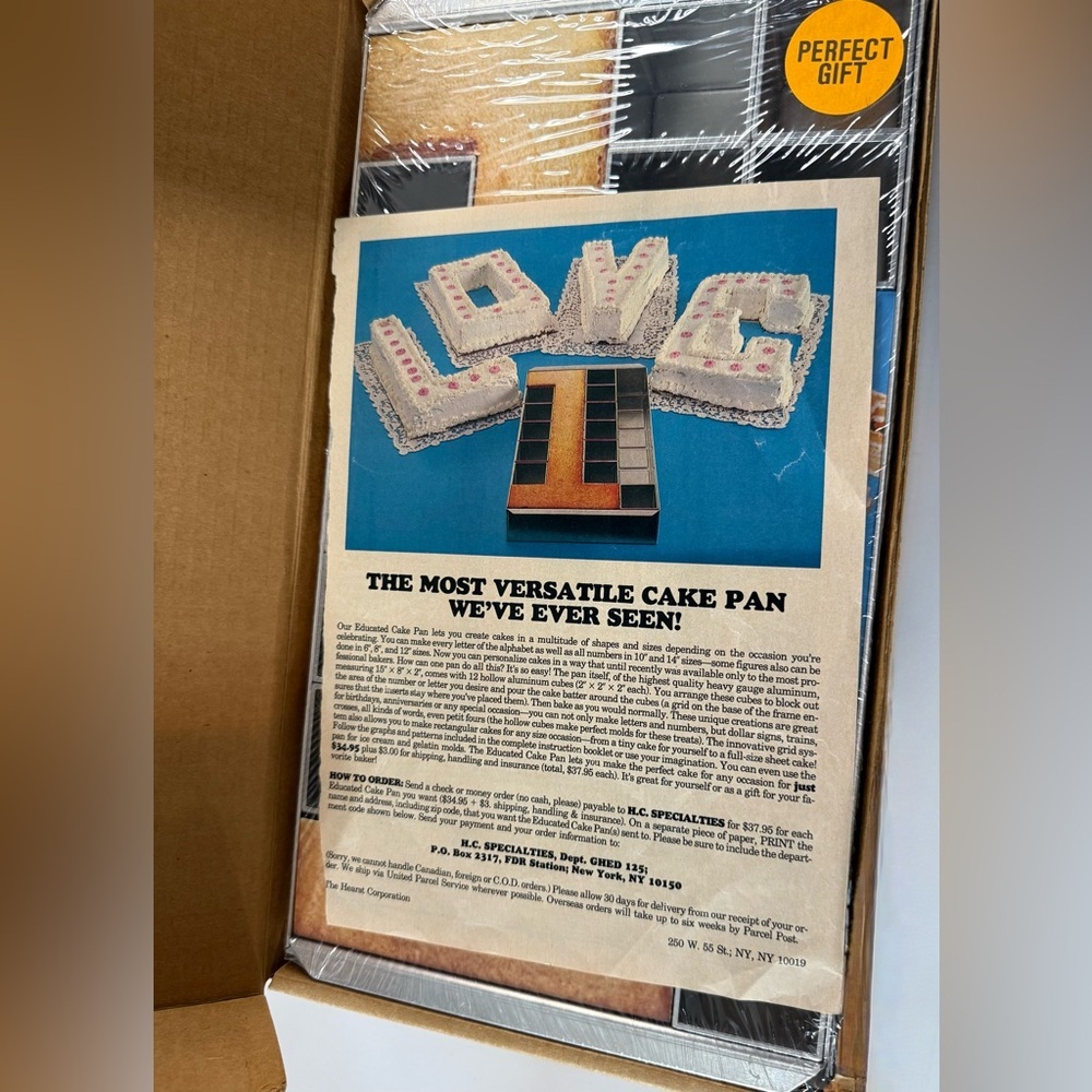 Burvelle's Educated Cake Pan 1970s Letter Number Mold NOS - Picture 4 of 5